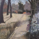 My Favorite Path in Winter, 
                      23" by 19", pastel on Bristol board